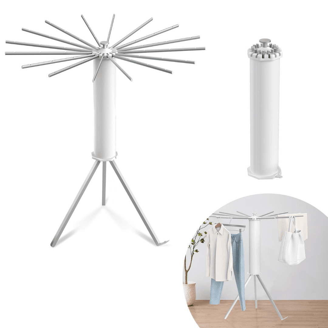 Foldable 360° Rotating Clothes Drying Stand