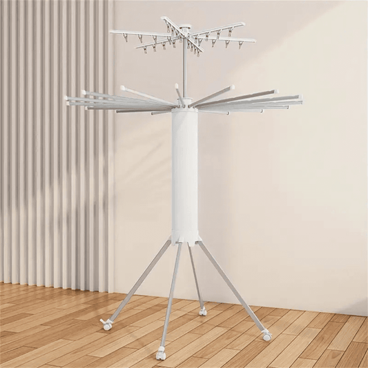 Foldable 360° Rotating Clothes Drying Stand