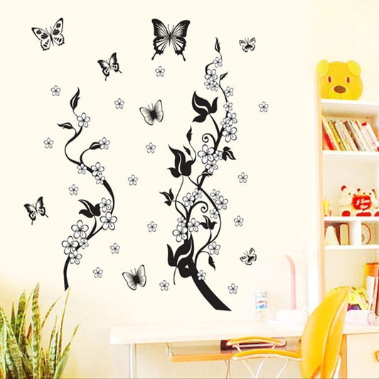 Fashion PVC Wall Sticker Butterfly Flower